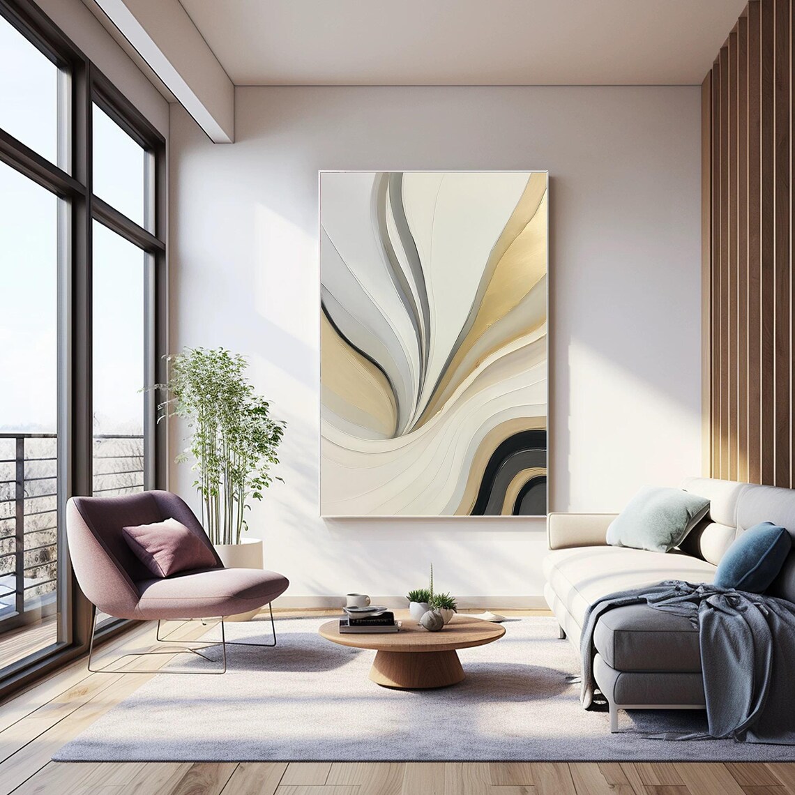 Modern Abstract Painting, Minimalist Wall Art - Image 3