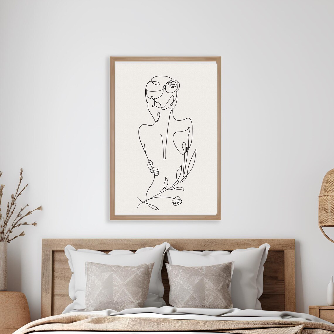 Elegant One Line Female Figure Continuous Drawing Minimalist Poster - Image 4