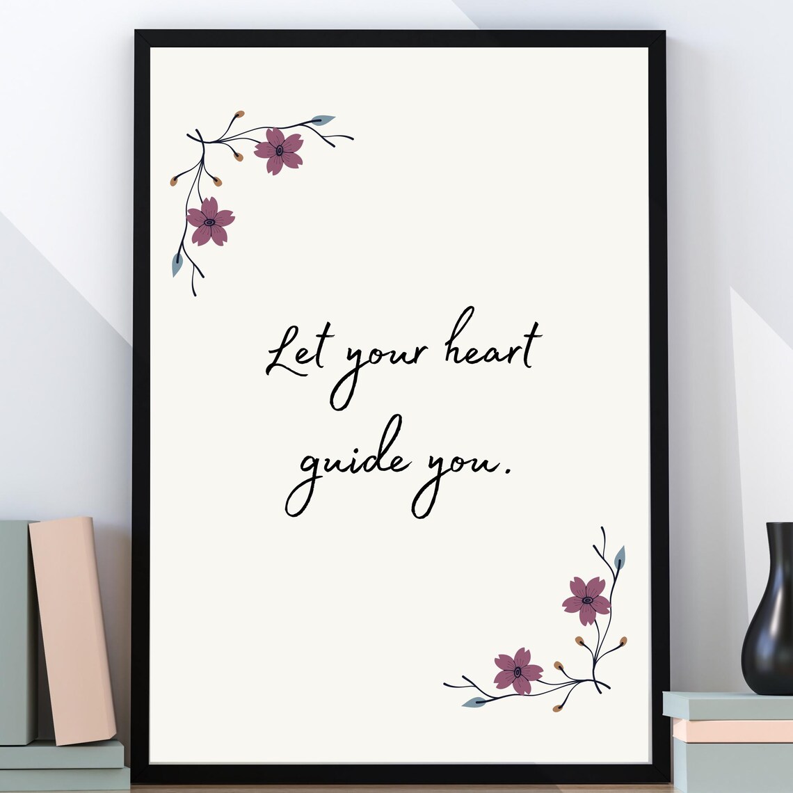 Let Your Heart Guide You - Minimalist Boho Quote Art Print - Image 4