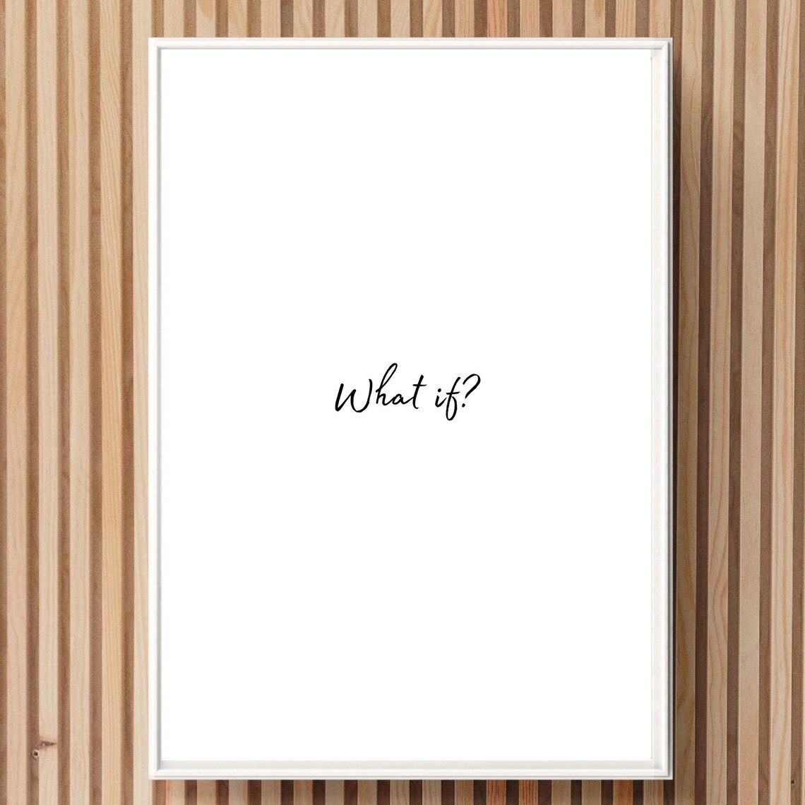 What If Minimalist Script Quote Motivational Poster for Home Office - Image 4