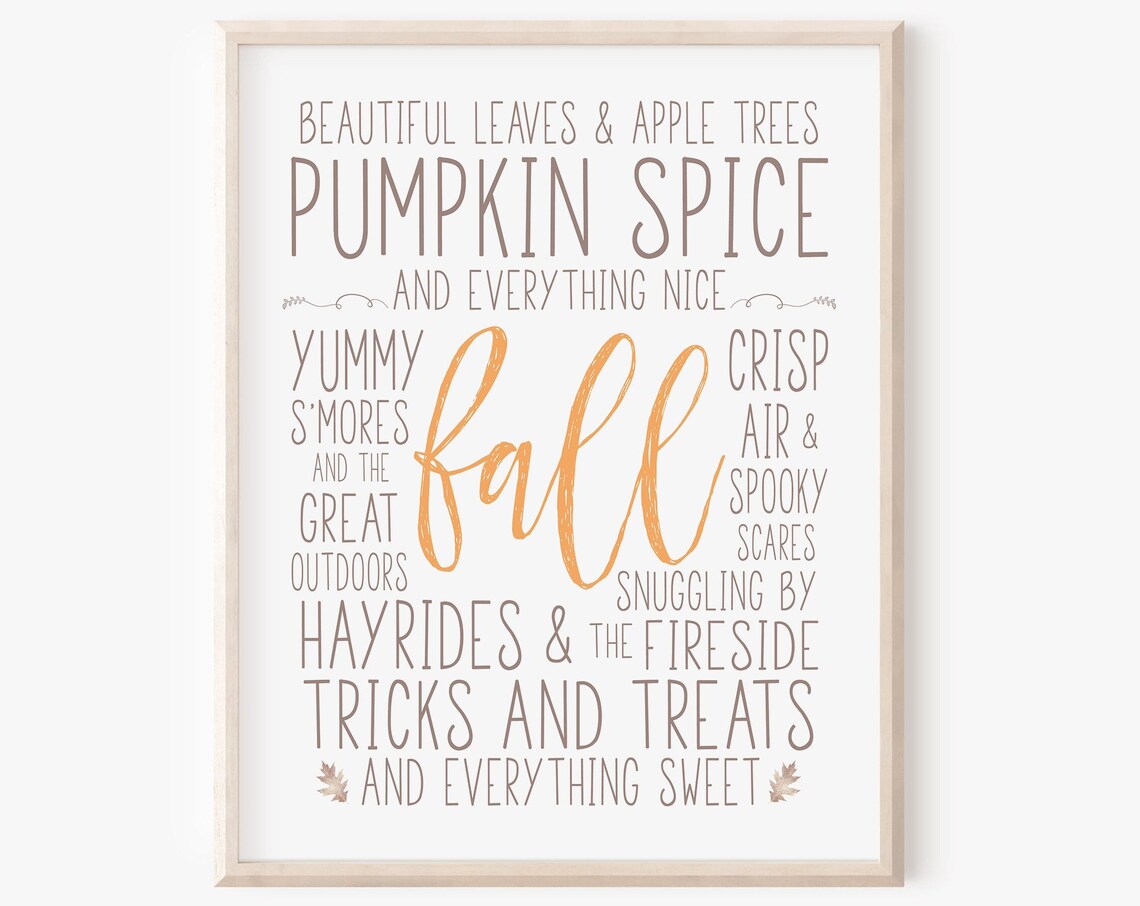 Fall Favorites Autumn Seasonal Farmhouse Art Print
