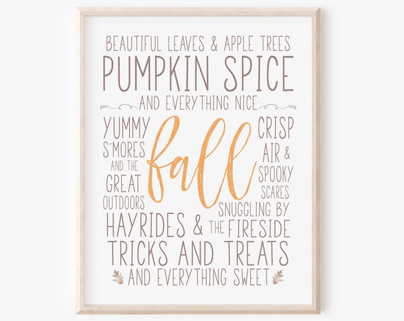 Fall Favorites Autumn Seasonal Farmhouse Art Print