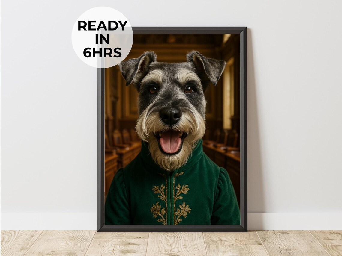 Custom Diplomat Pet Portrait, History Gift