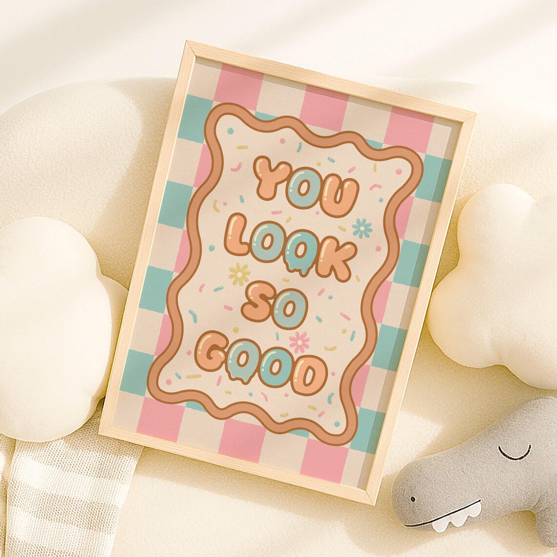 You Look So Good Checker Gicle Print, Affirmation