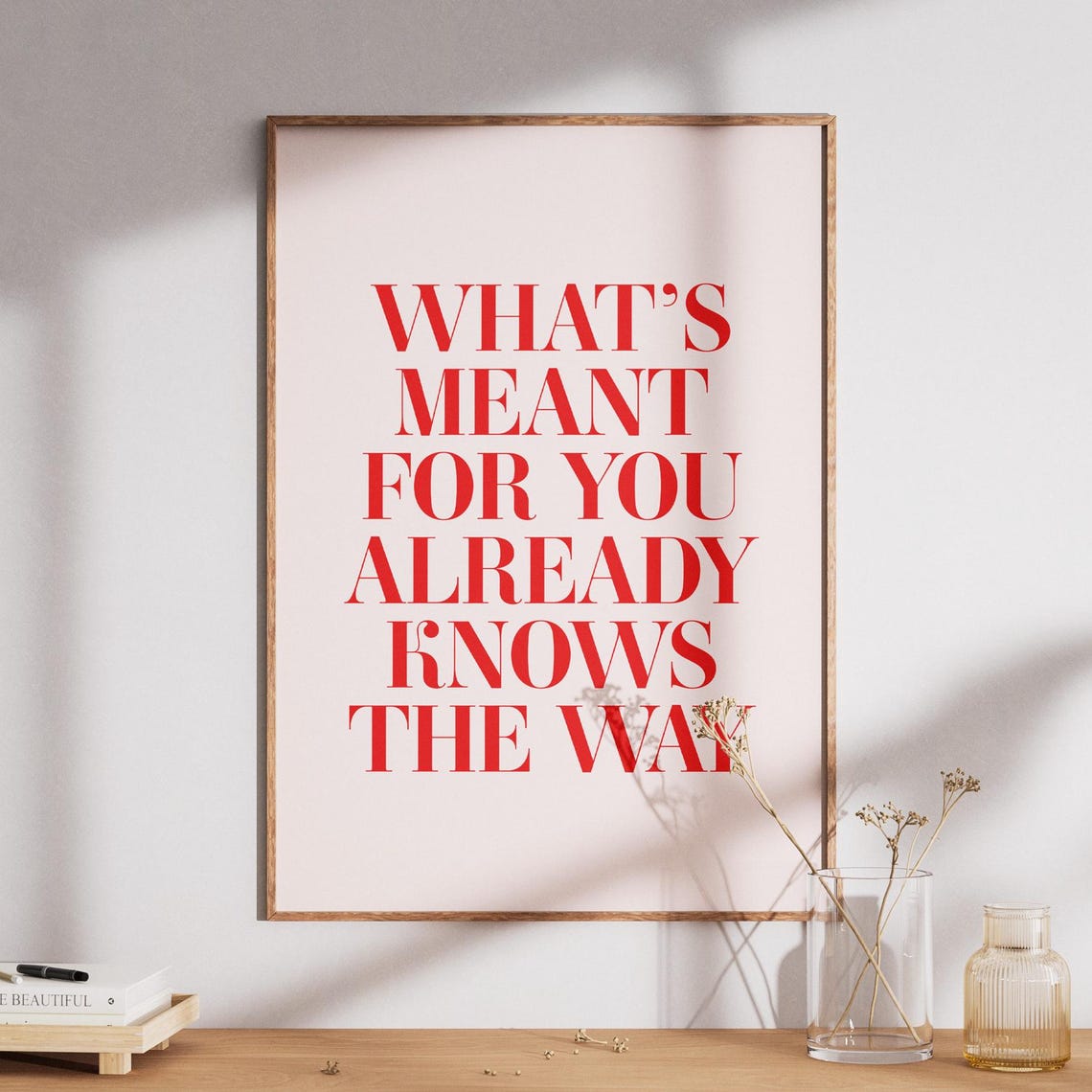 Pink Manifestation Print Positive Affirmation Dorm Room Decor