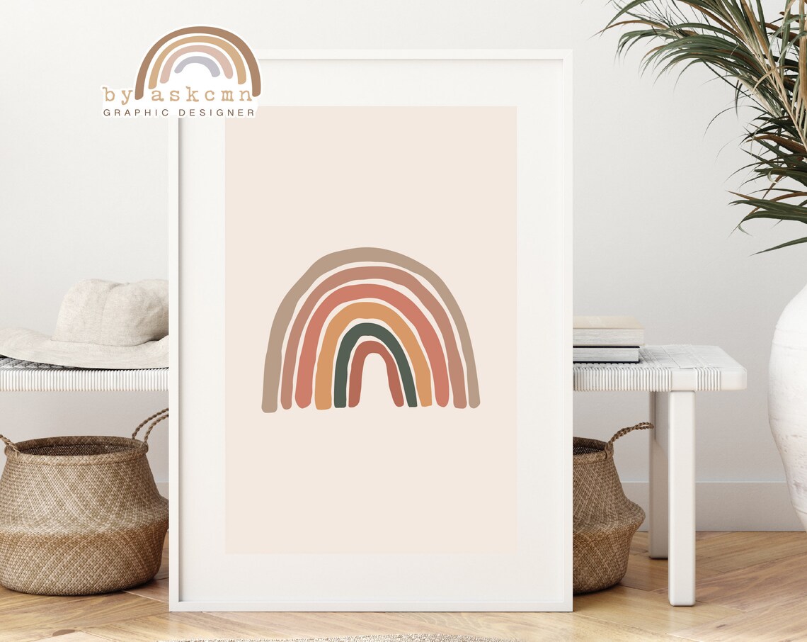 Rainbow Wall Decor Print Living Room Art Print Bedroom Wall Art Nursery Print Art Boho Wall Art Baby Room Poster Wall Decor Print - Image 7