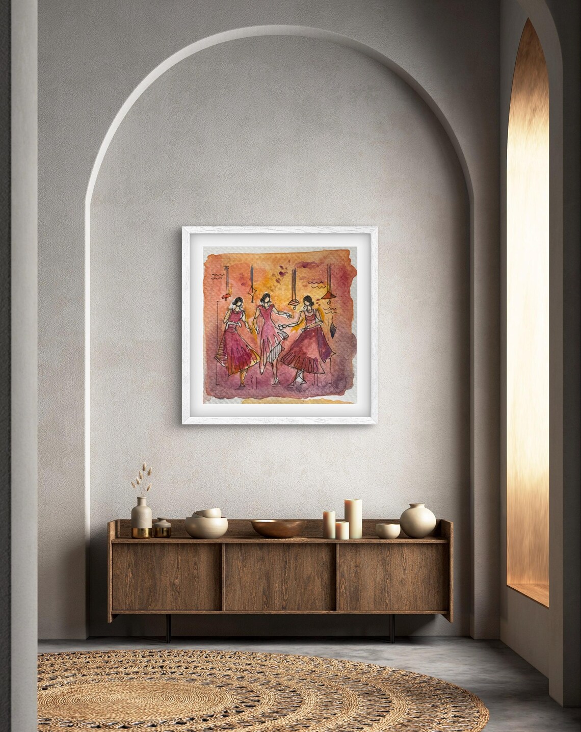 Conversations Afternoon Tea Party Watercolor Women Dancing Art Poster - Image 5