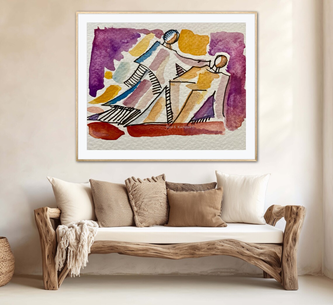 Good Samaritan Original Abstract Christian Art Print - Image 4