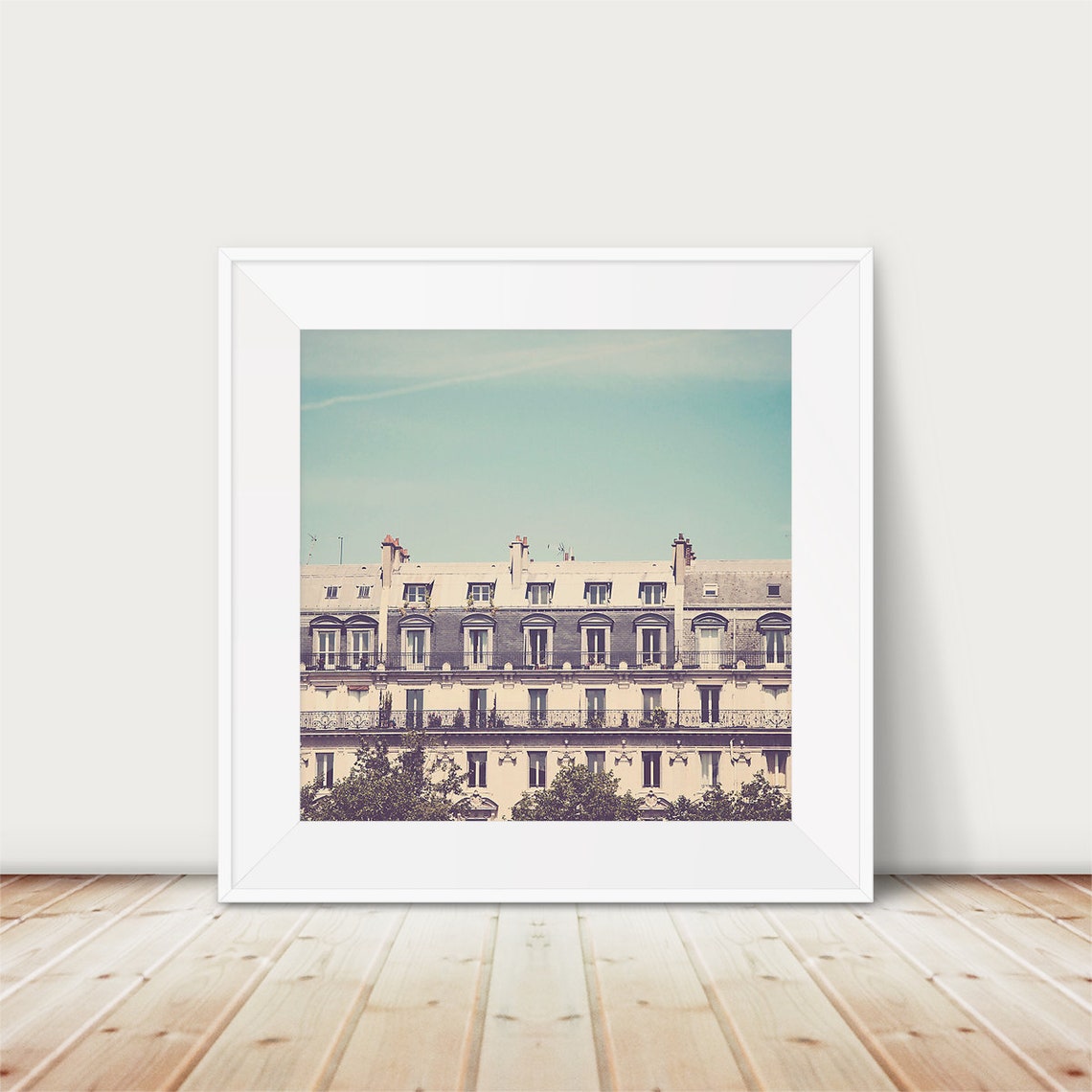 Paris Haussmann Apartment Building Rooftops Photography Print