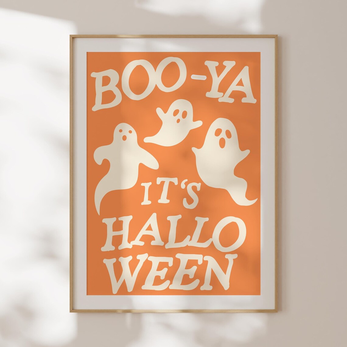 Boo Ya It's Halloween, Minimalist House Decor Poster