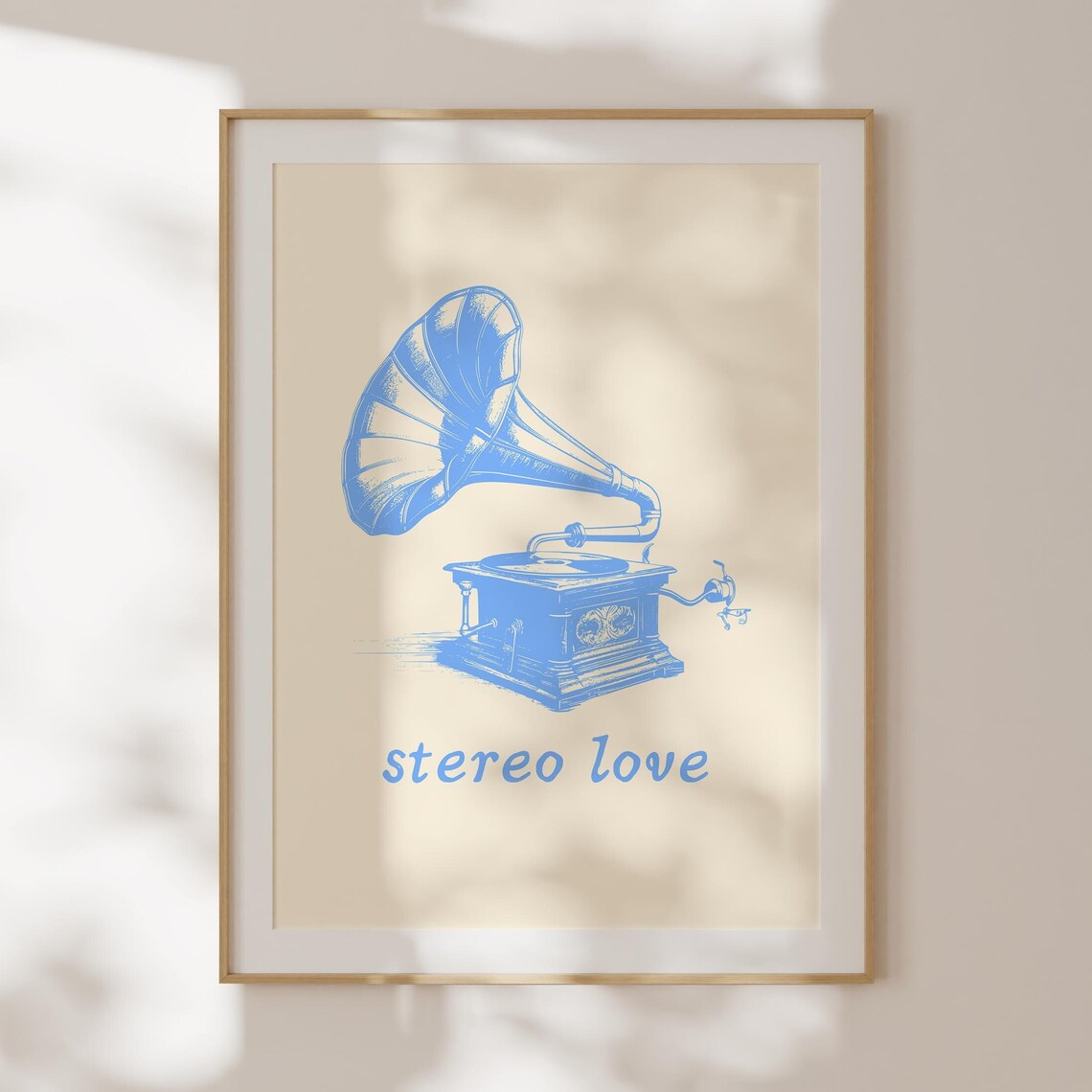 Stereo Love Minimalist Trendy House Decor Poster