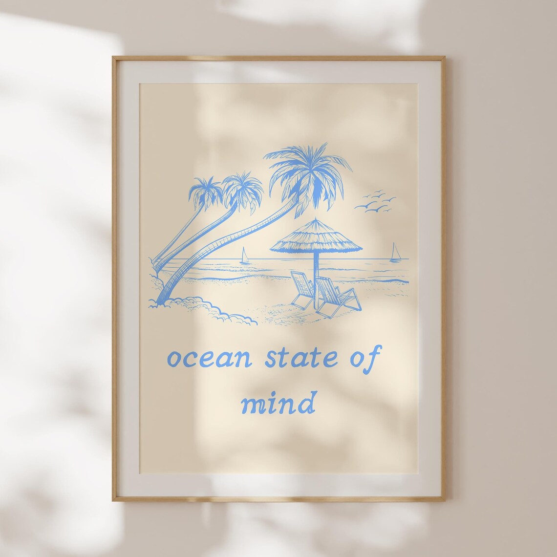 Ocean State Of Mind Minimalist Poster Print