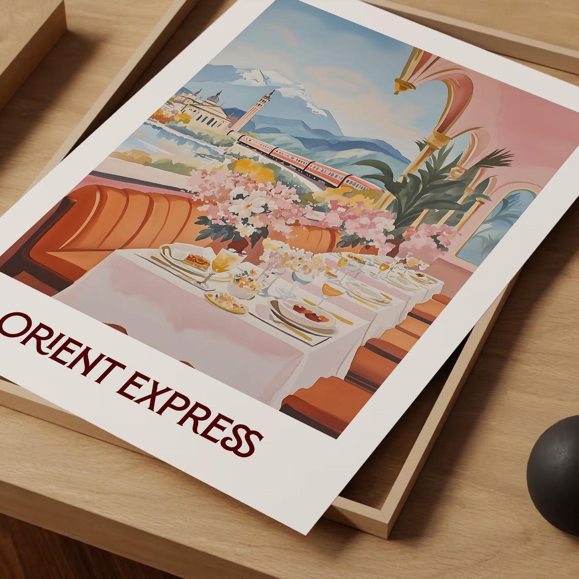 Orient Express Luxury Dining Car Vintage Railway Journey Poster - Image 2