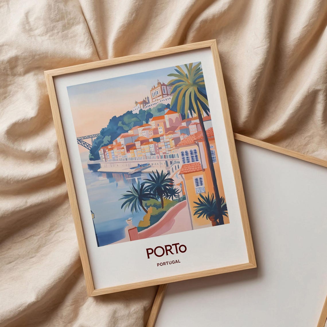 Porto Portugal Douro River Waterfront Old Town Travel Art Poster - Image 3