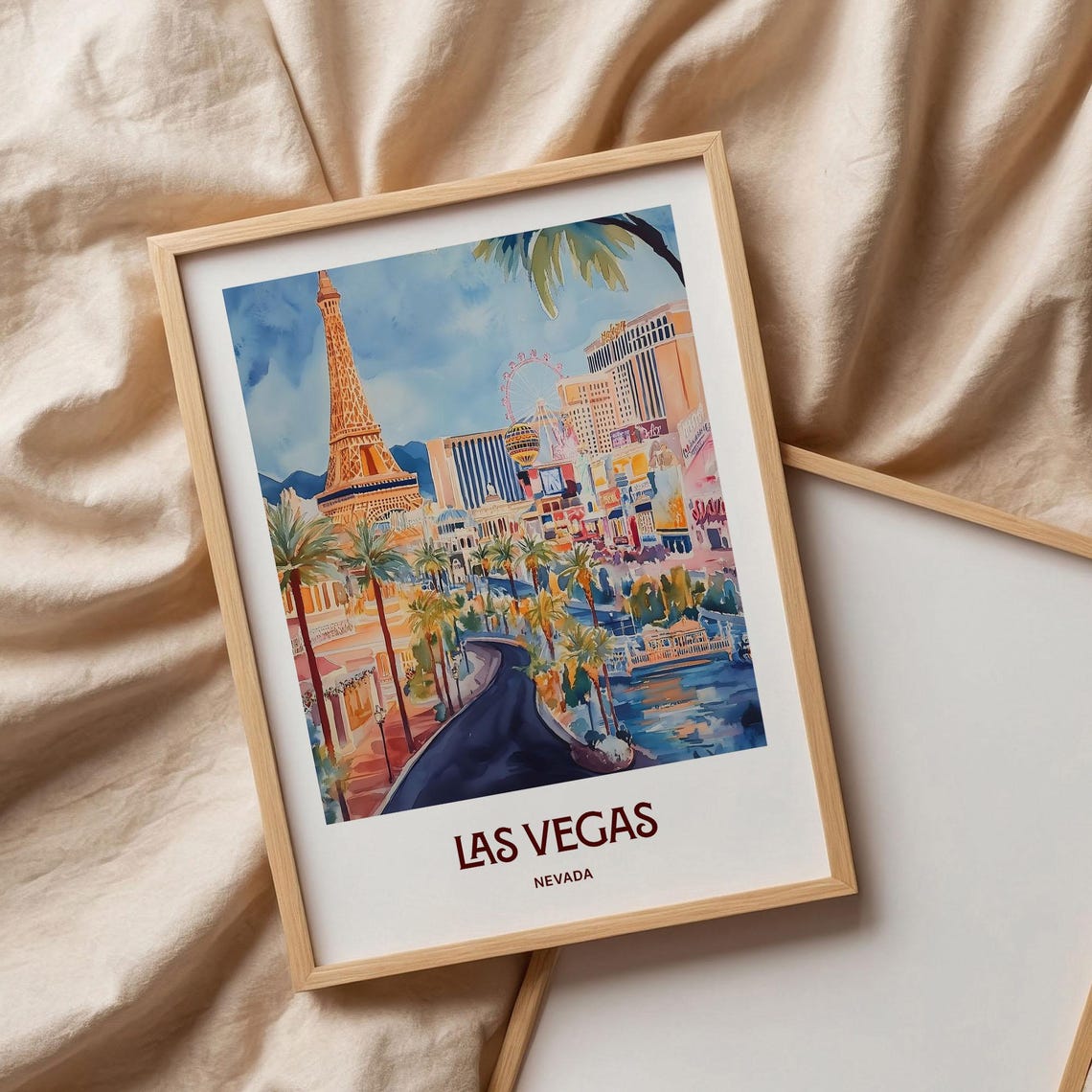 Las Vegas Travel Print Statue Of Liberty Art Minimalist Wall Art Pastel Cityscape Poster Retro Travel Decor C35 153 - Image 3