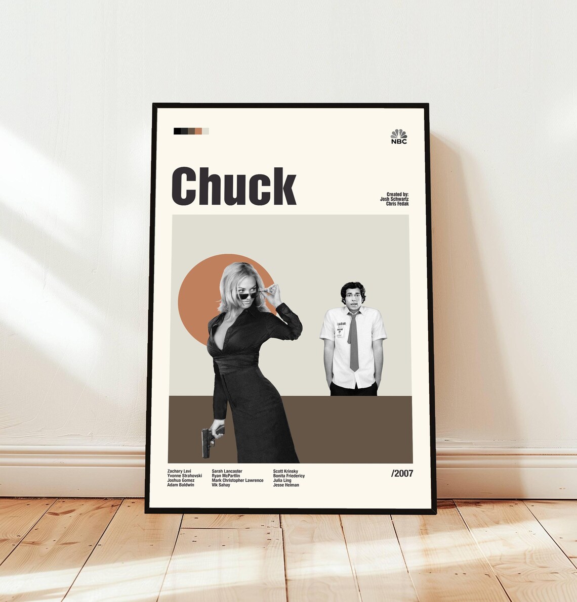 Chuck 2007 TV Series Minimalist Poster Josh Schwartz NBC Comedy