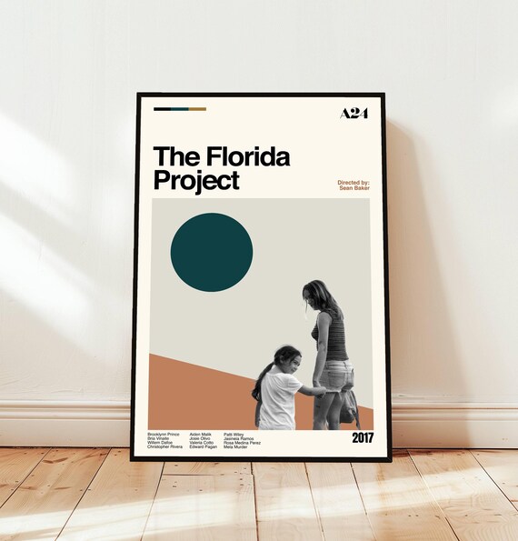 The Florida Project 2017 Minimalist Movie Poster Sean Baker A24 Art