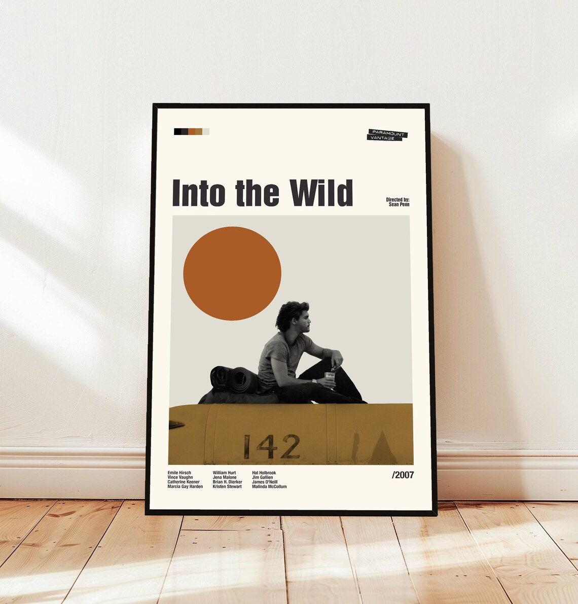 Into The Wild 2007 Minimalist Bus 142 Sean Penn Movie Poster