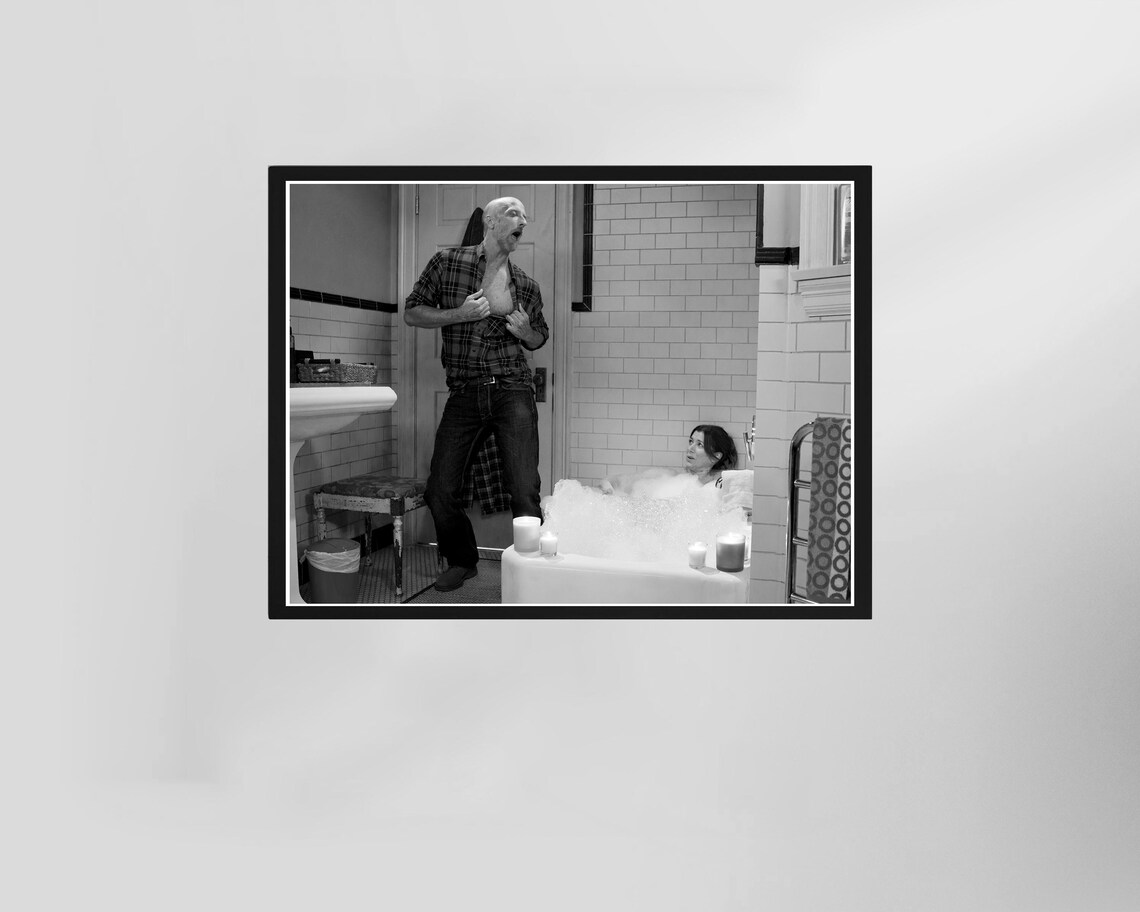 How I Met Your Mother Bathroom Scene Black and White Funny Gallery Print