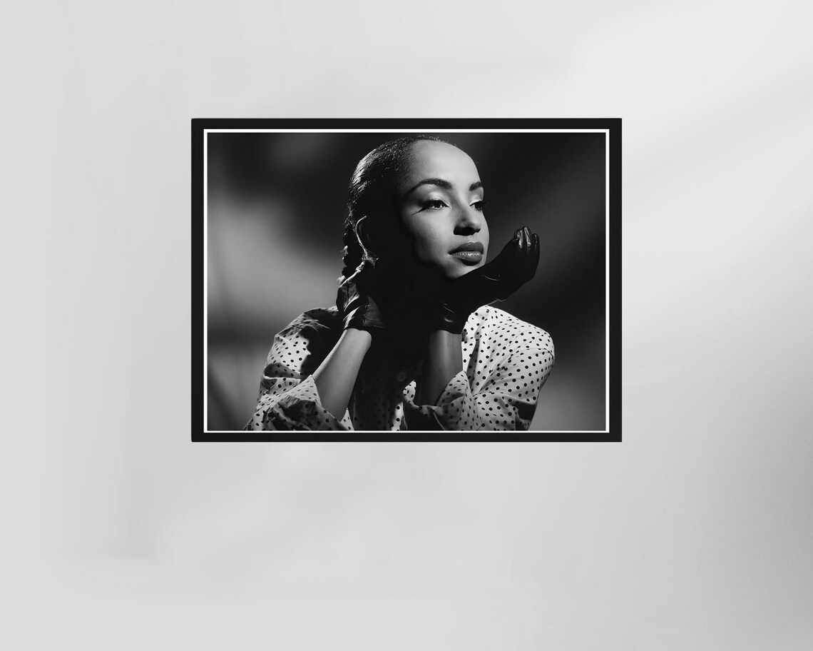 Sade Adu Black and White Portrait Iconic Soul Singer Art Poster
