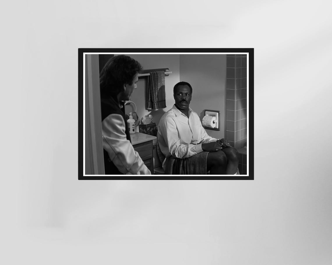 Danny Glover Mel Gibson Lethal Weapon 2 Famous Bathroom Scene Poster