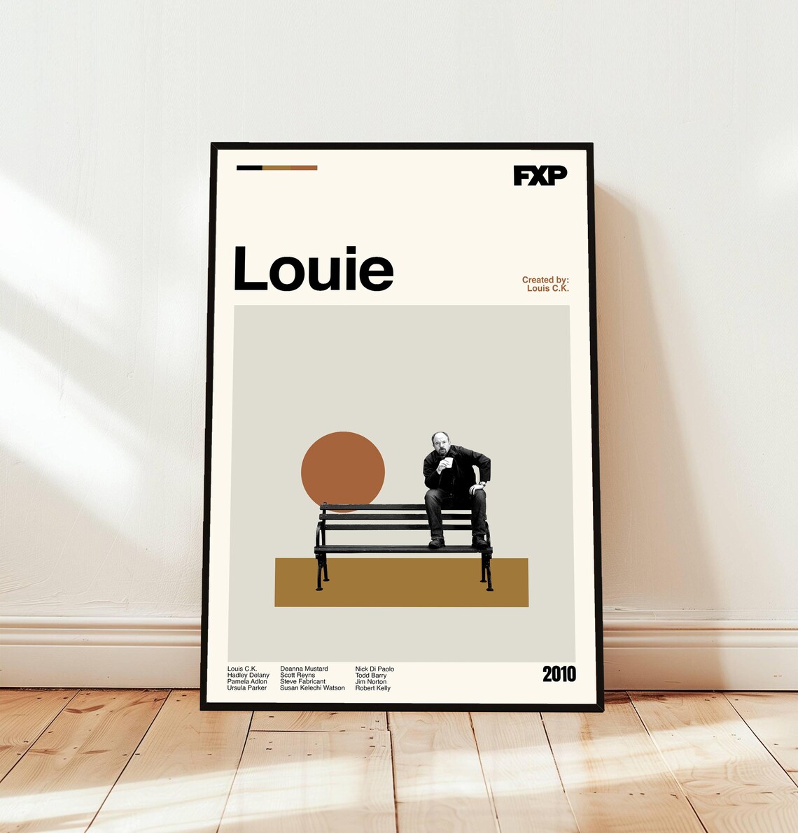 Louie Minimalist TV Series Midcentury Modern Comedy Fan Art Poster