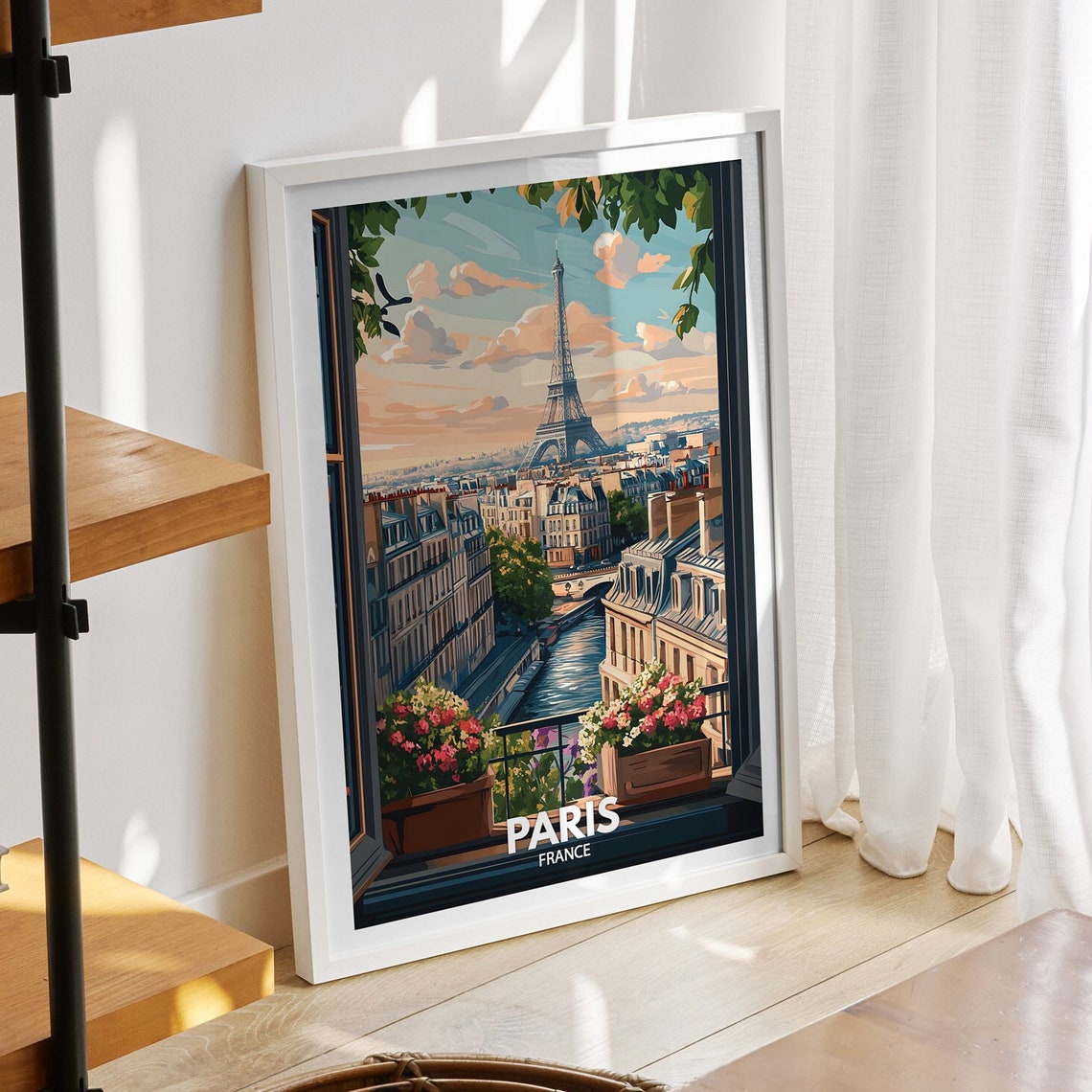 Paris Art Print France Paris Travel Poster France Travel Poster France Cityscape Wall Art Unique City Art Decor