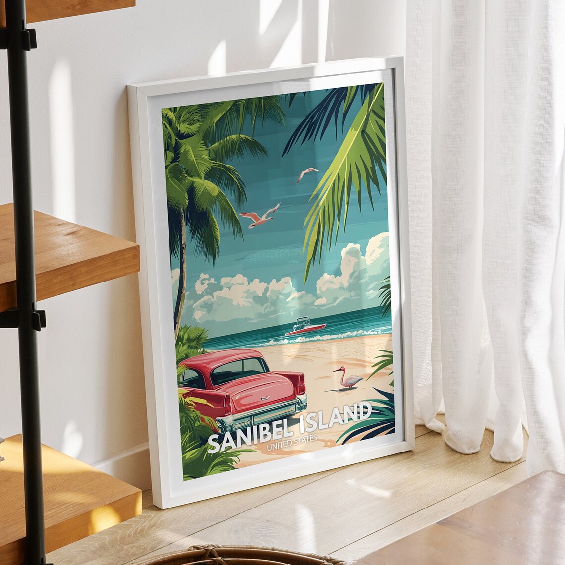 Sanibel Island Travel Poster, United States