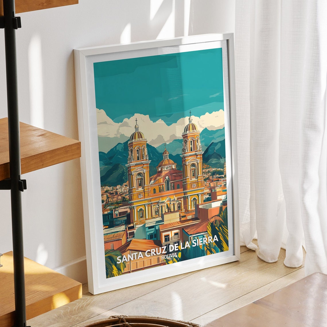 Santa Cruz De La Sierra Travel Print Bolivia Santa Cruz De La Sierra Travel Poster Bolivia Travel Poster Bolivia City Art Decor