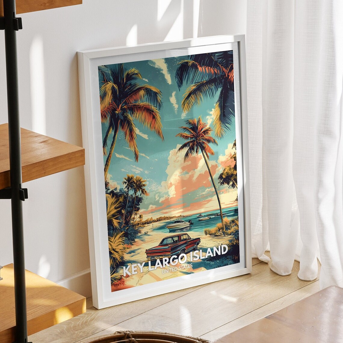 Key Largo Island, Seaside Art Decor Poster