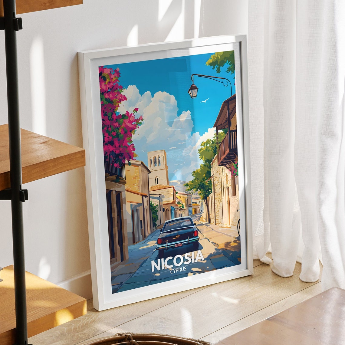 Nicosia Travel Print Cyprus Nicosia Travel Poster Cyprus Travel Poster Cyprus Cityscape Wall Art Unique City Art Decor
