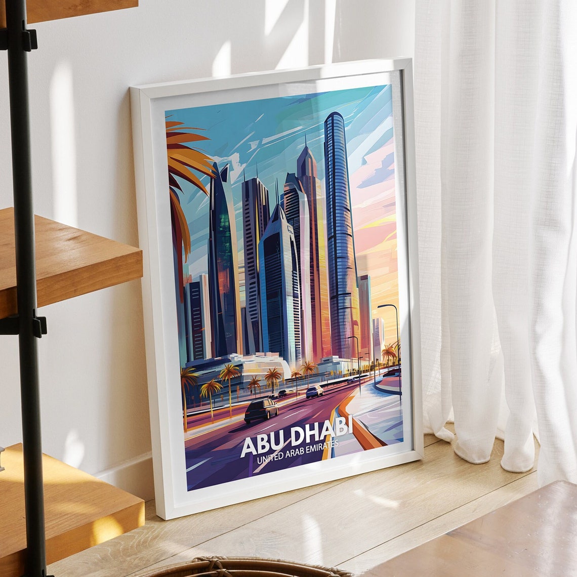 Abu Dhabi Travel Print United Arab Emirates Abu Dhabi Travel Poster United Arab Emirates Travel Poster United Arab Emirates Cityscape