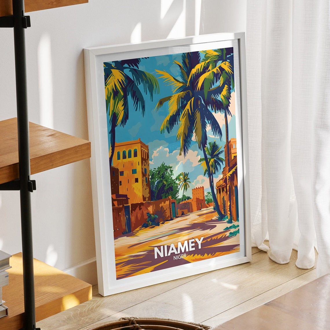 Niamey Print Niger Niamey Travel Poster Niger Travel Art Poster Niger Cityscape Wall Art Unique City Decor Niamey Wall Poster