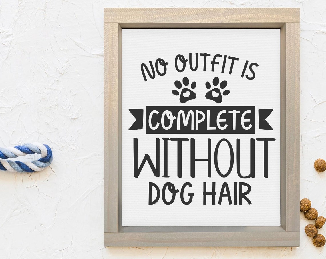 No Outfit Is Complete Without Dog Hair Funny Pet Lover Poster