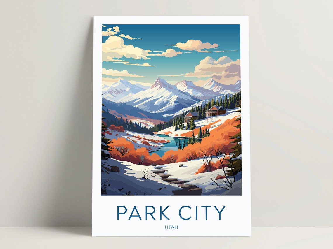 Park City Poster Park City Print Park City Art Bedroom Decor Park City Gifts Ideas Utah Wall Art Decor 132