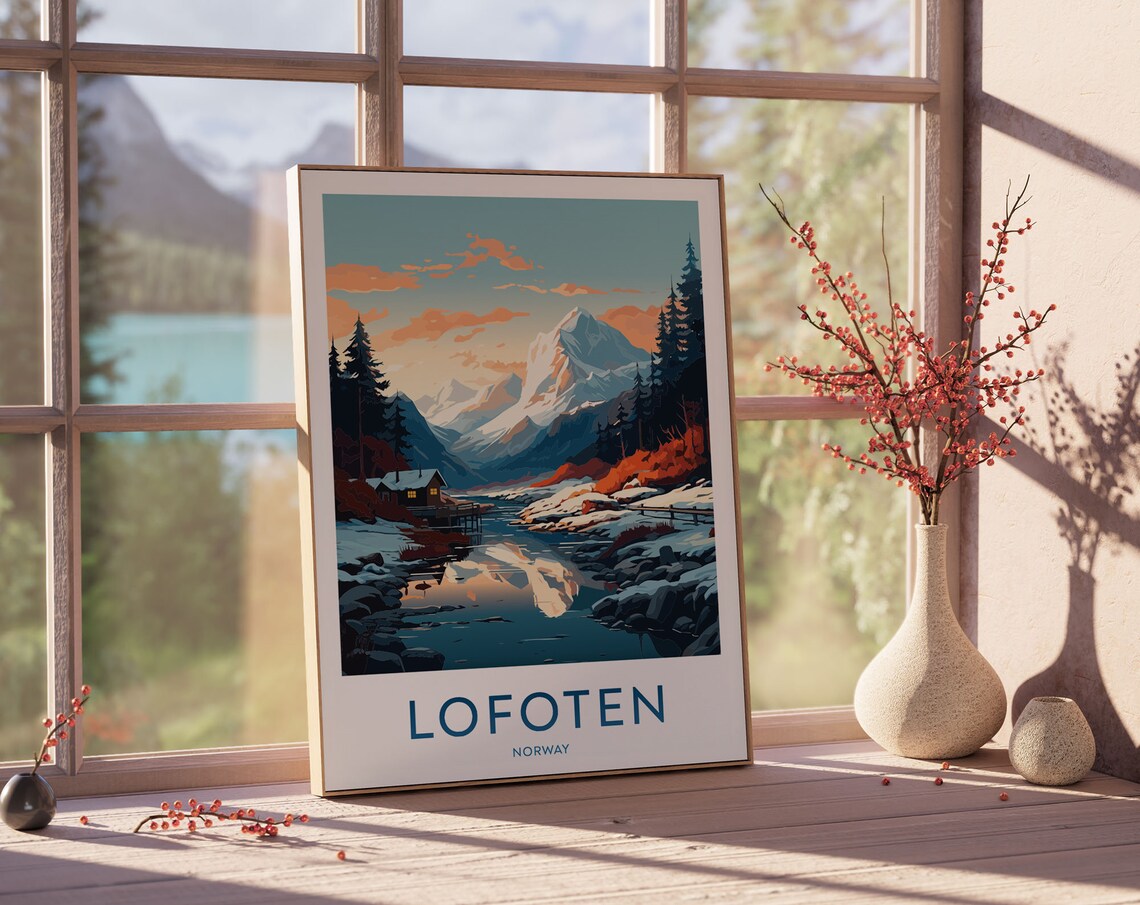 Lofoten Travel Print, Norway Office Decor - Image 2