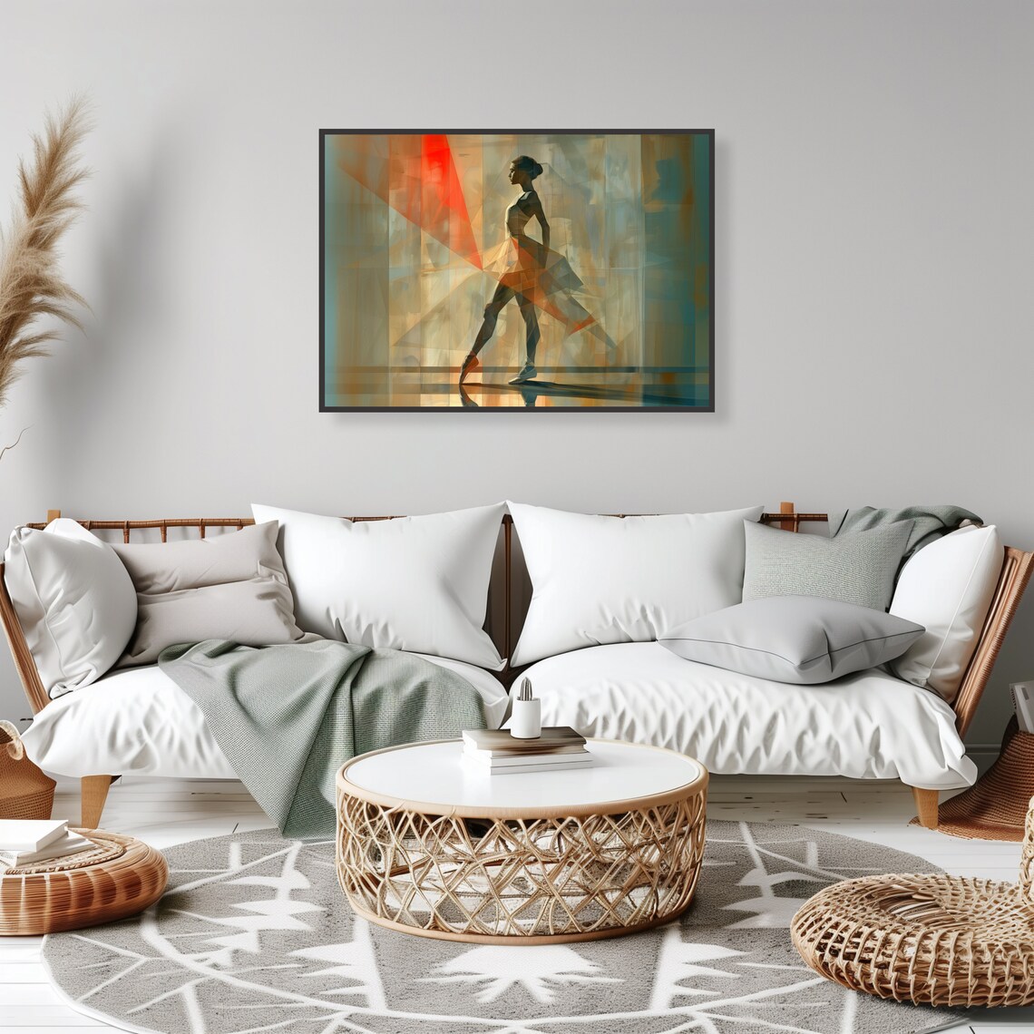 Abstract Ballet Dancer, Modern Geometric Art Print - Image 5