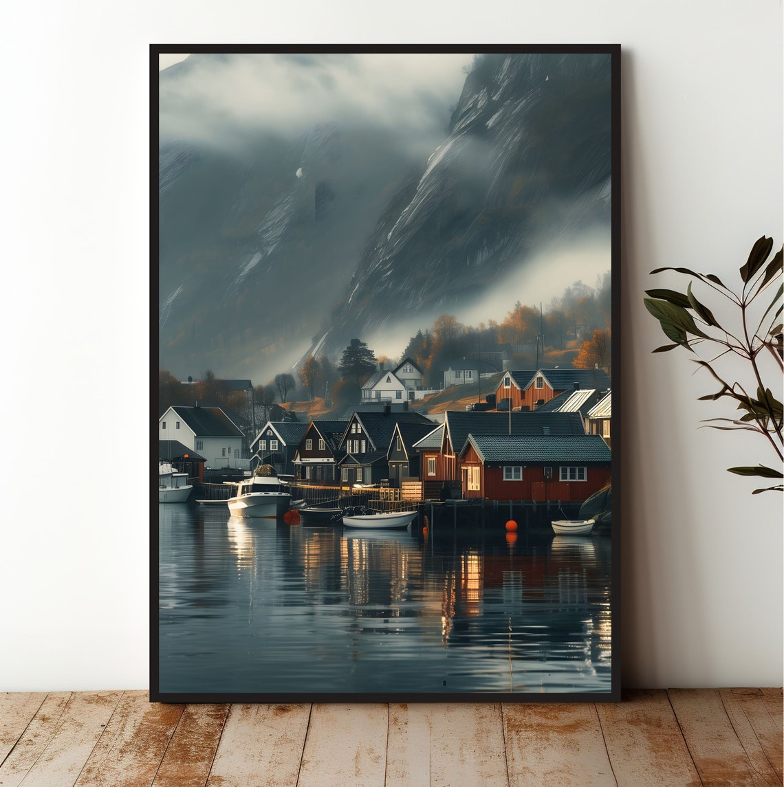 Mountain Art Poster Abstract Landscape Decor For Modern Nature Lovers Unique Gift Home Accent