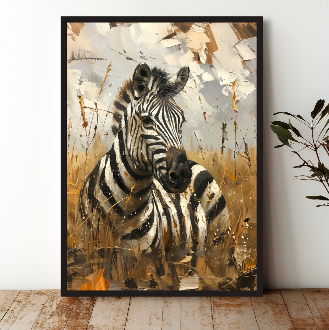 Abstract Zebra Art Print, African Wildlife Decor