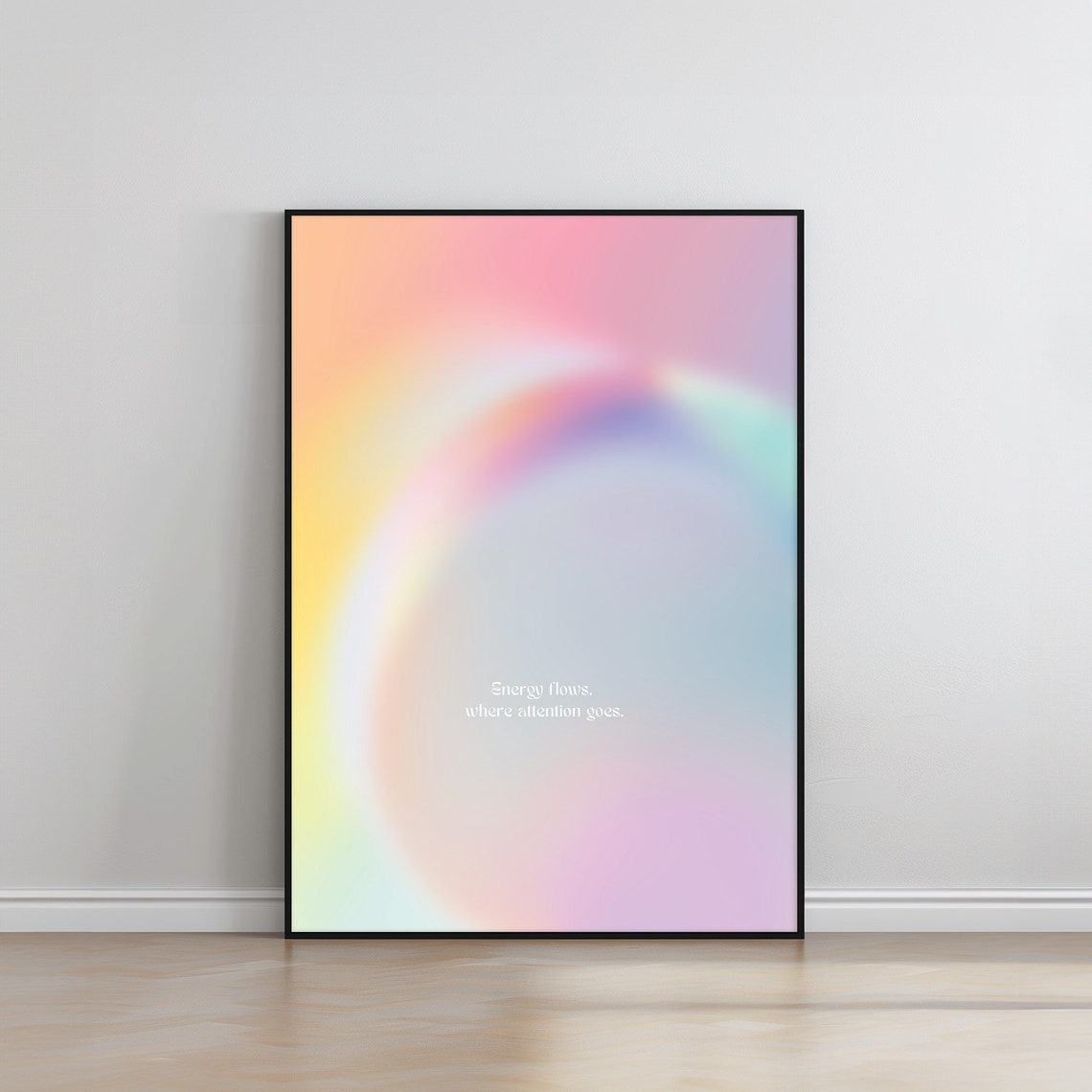 Aura Gradient Energy Flows Where Attention Goes Quote Poster - Image 2