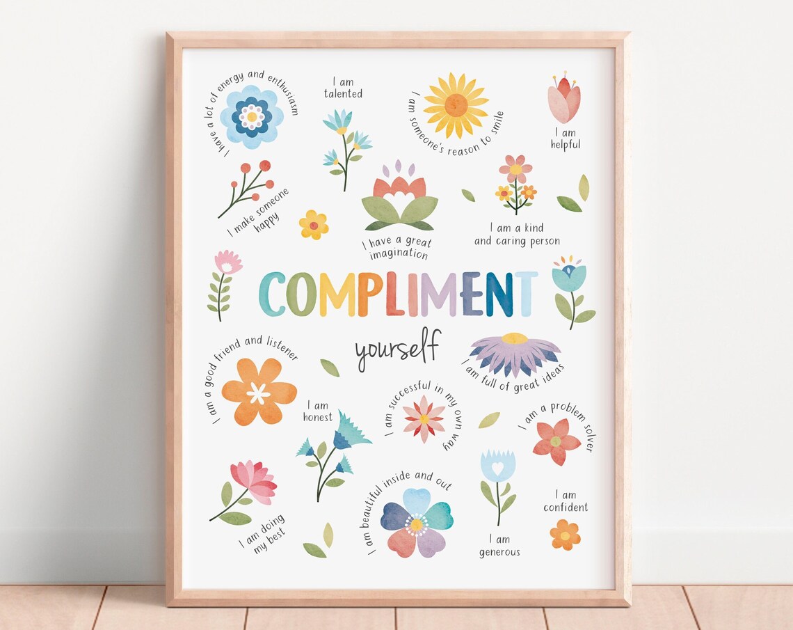 Compliment Yourself Therapy Office Decor Poster
