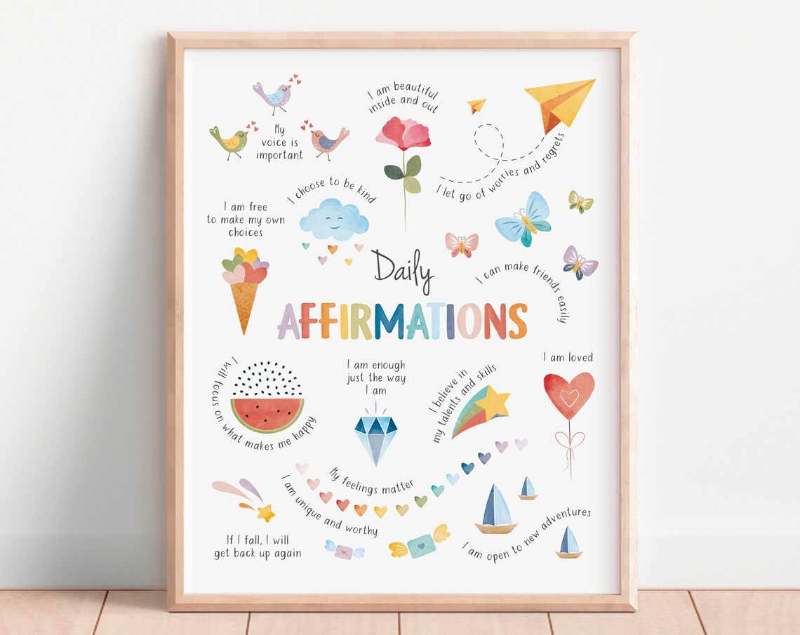 Positive Affirmation Poster, Therapy Office Decor