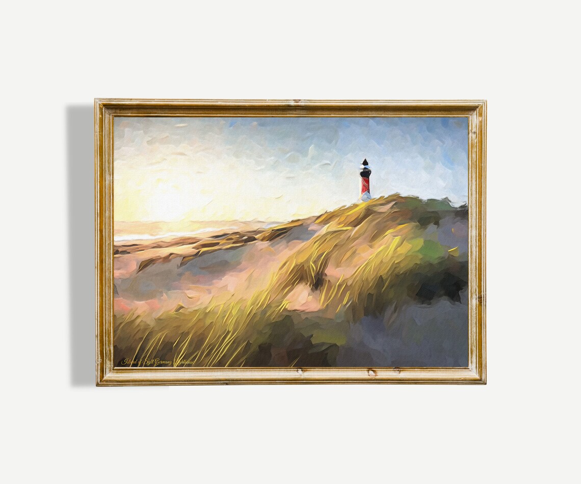 Lighthouse Oil Painting, Museum Quality Art Print
