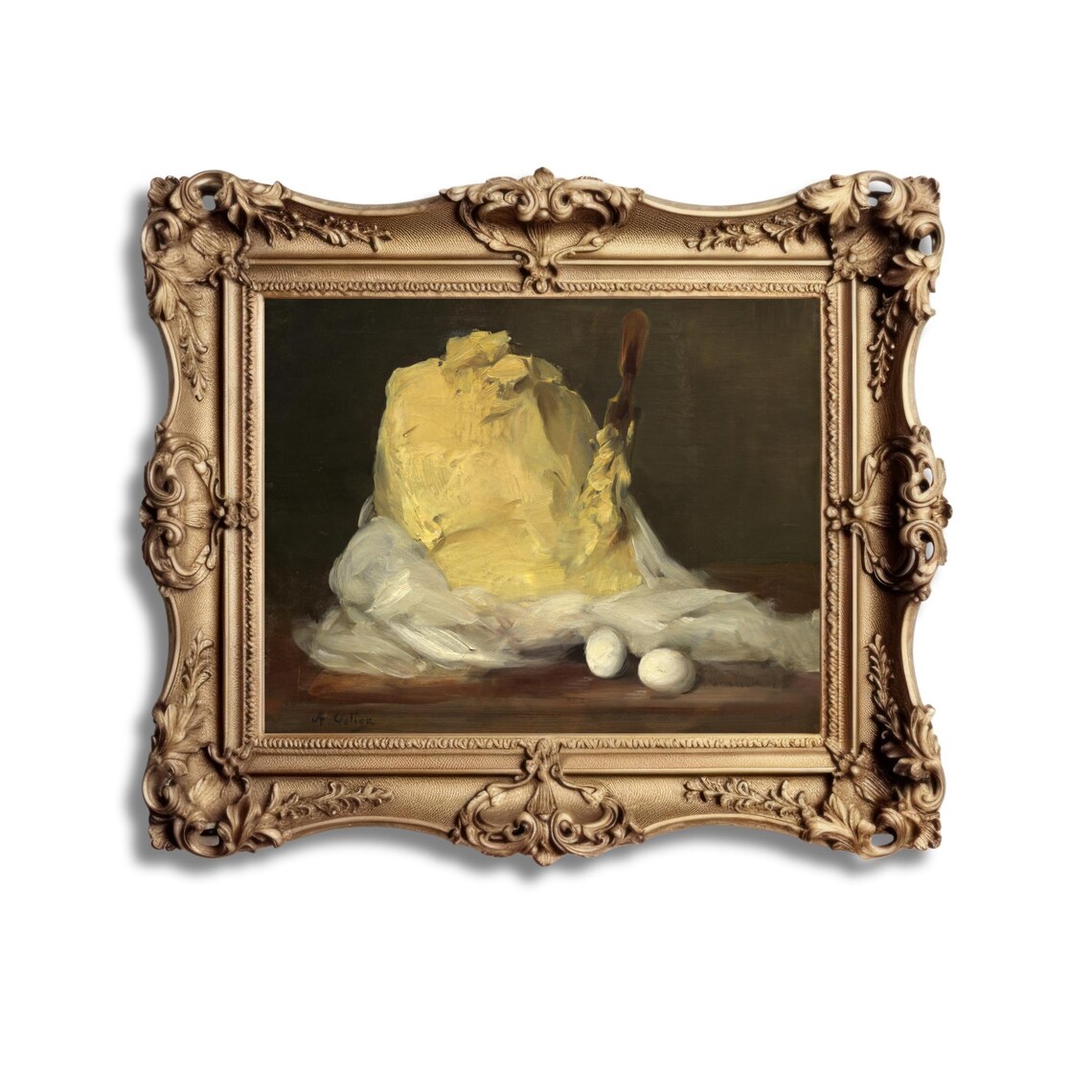 Manet Mound Of Butter Still Life With Eggs Impressionist Oil Poster - Image 2