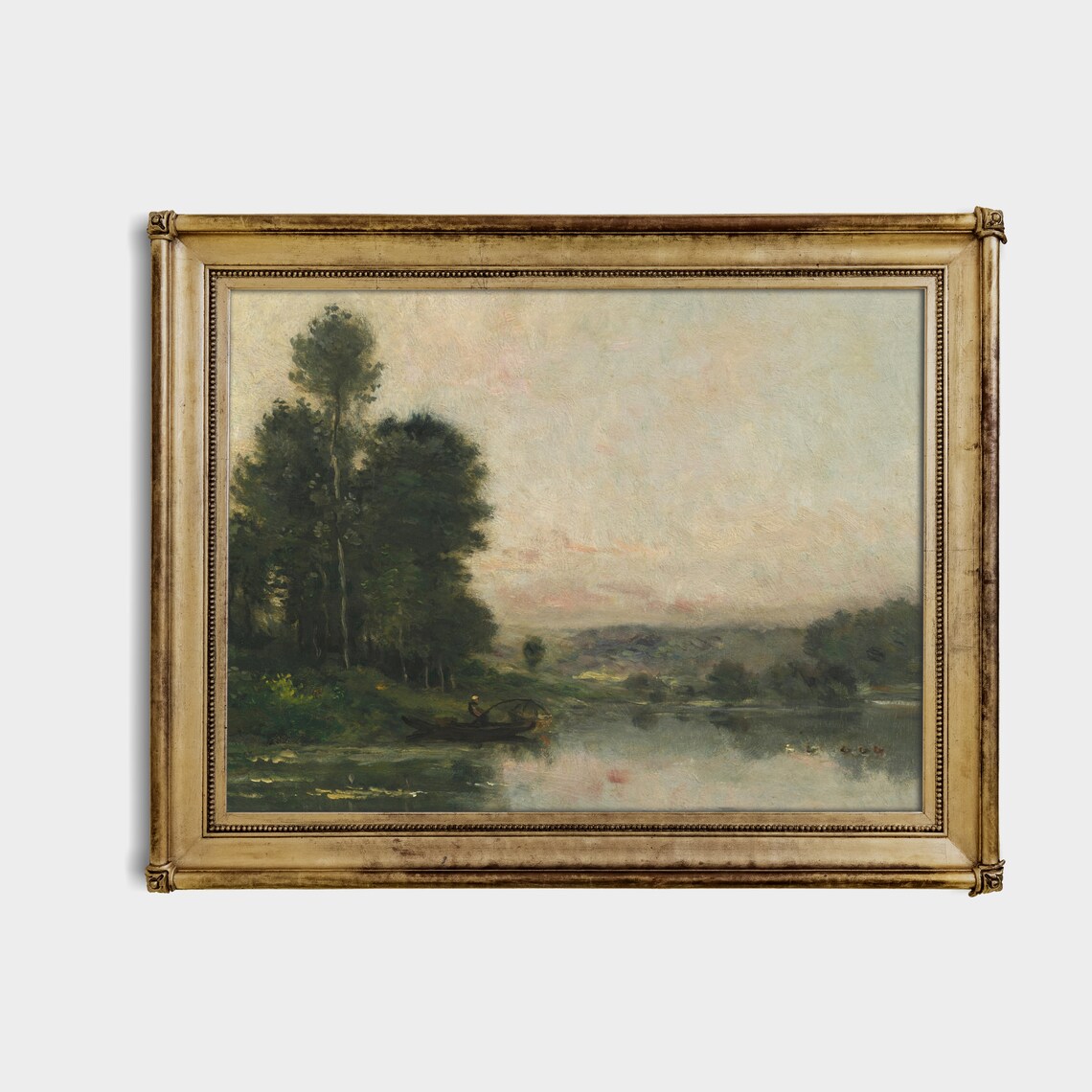 Vintage Country Riverscape, Rustic Landscape Print - Image 2