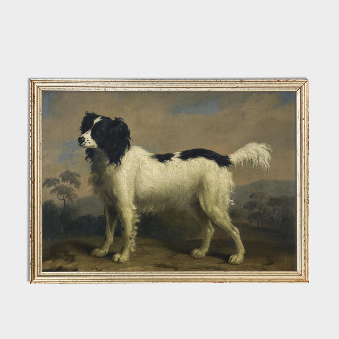 Vintage Spaniel Animal Print, Rustic Dog Art Print - Image 2