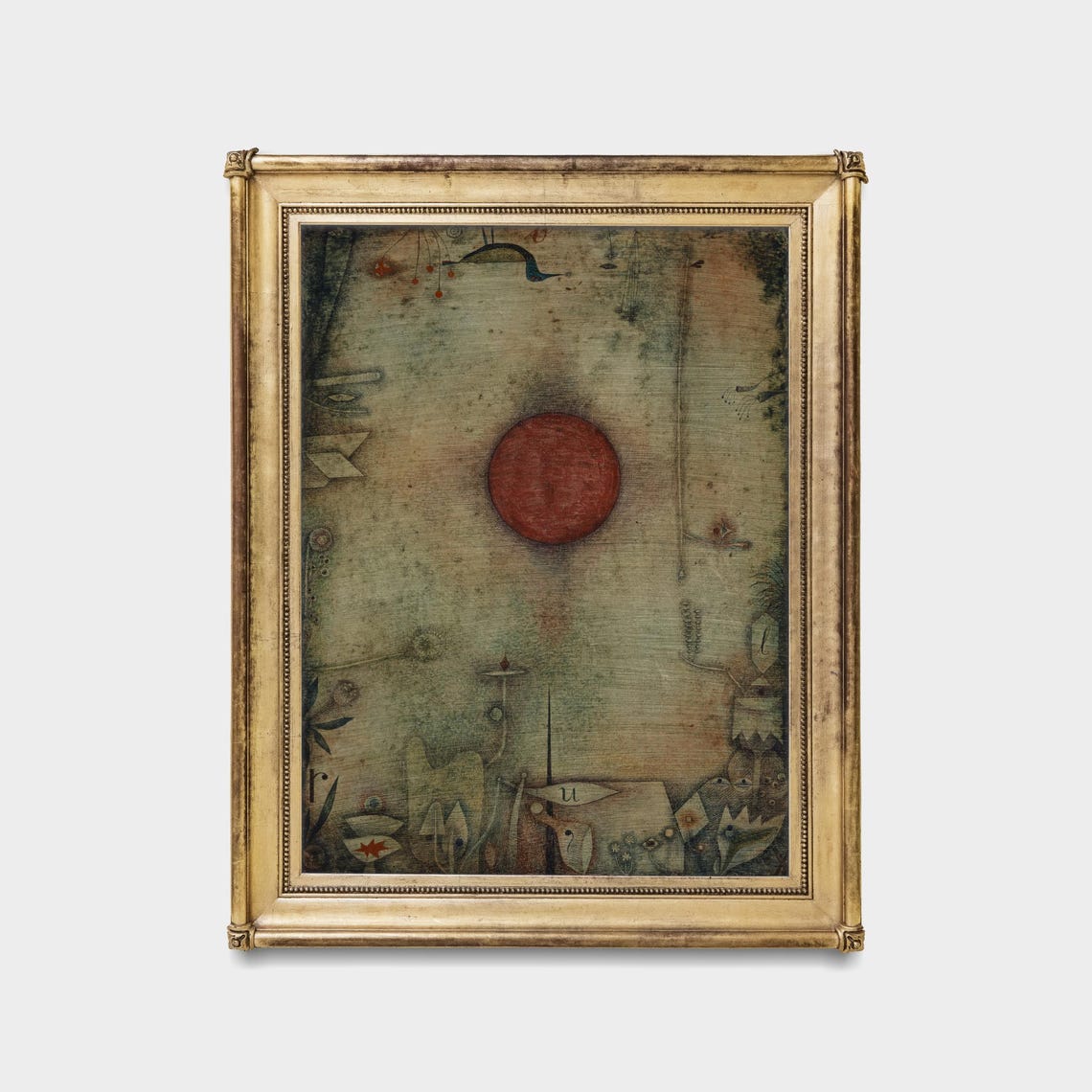 Glowing Red Sun Floating Over a Dreamlike Landscape Abstract Poster - Image 5