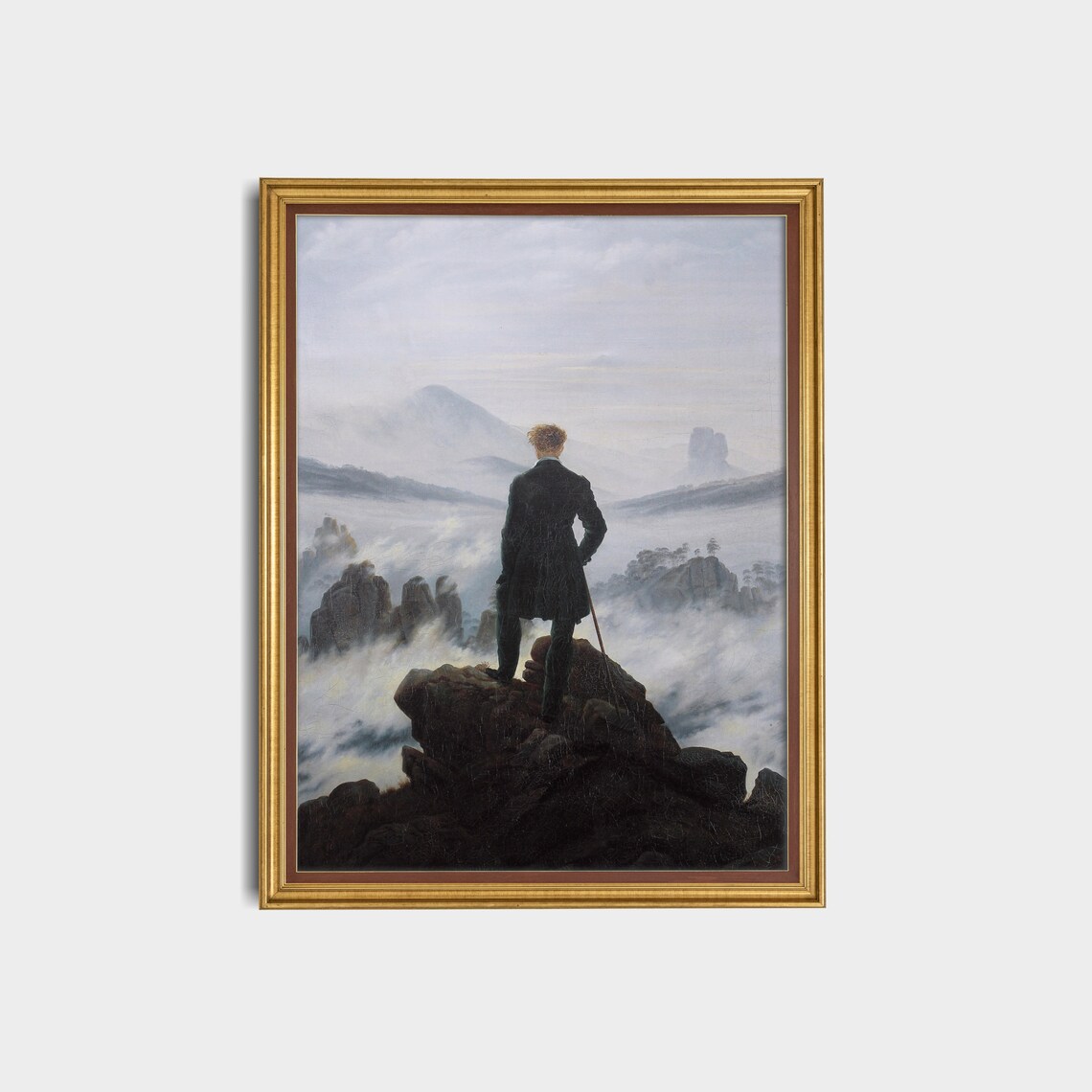 Wanderer Above the Sea of Fog by Caspar David Friedrich Poster - Image 3