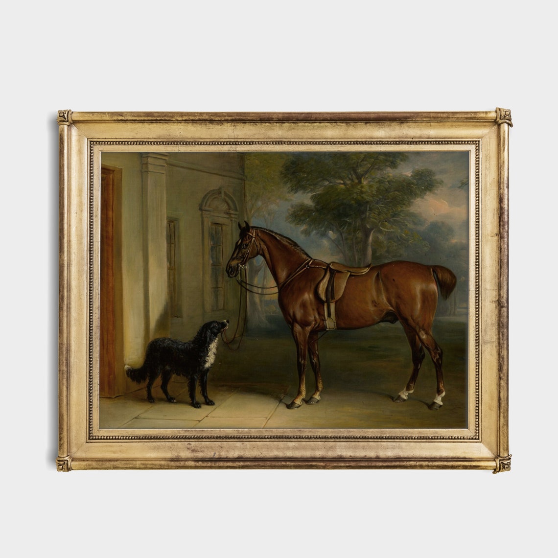 Printed And Shipped Horse And Dog Print Vintage Horse Painting Antique Animal Artwork Horse Lover Gift Fine Art Physical Prints - Image 2