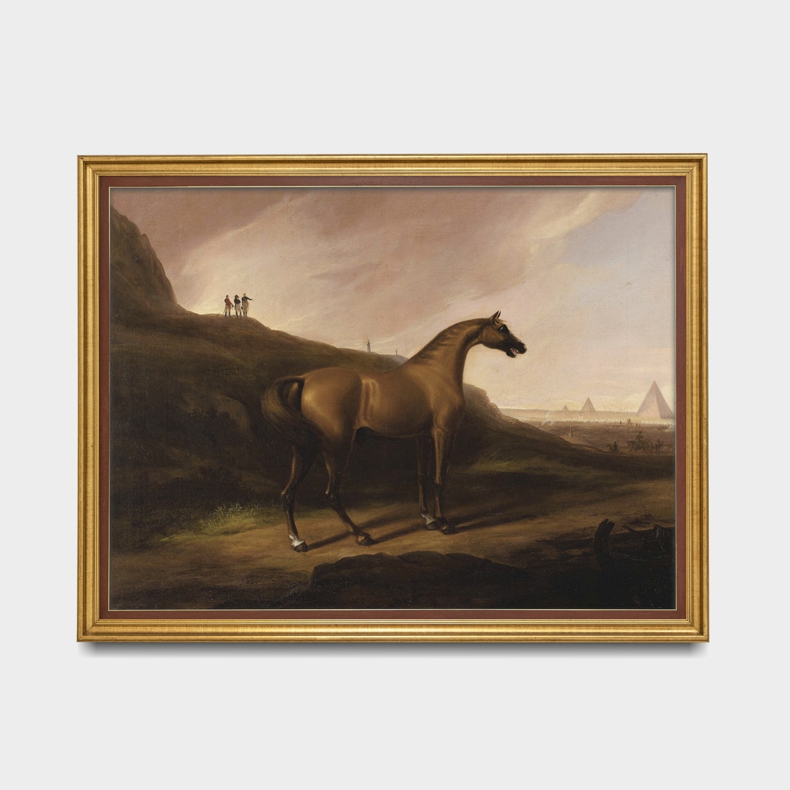 Printed And Shipped Horse Painting Vintage Print Dark Moody Rustic Equestrian Art French Oil Painting Dark Academia Physical Print - Image 3